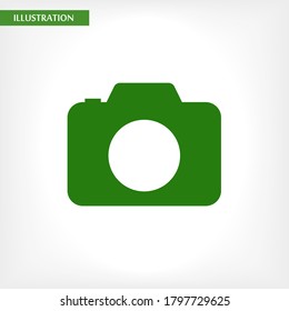 Camera vector icon , lorem ipsum Flat design