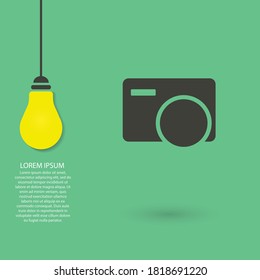 Camera  vector icon , lorem ipsum Flat design