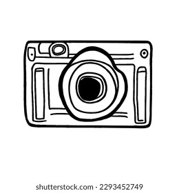 Camera Vector Icon Minimal Line Art 