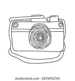Camera Vector Icon Minimal Line Art 