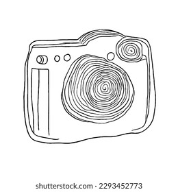 Camera Vector Icon Minimal Line Art 