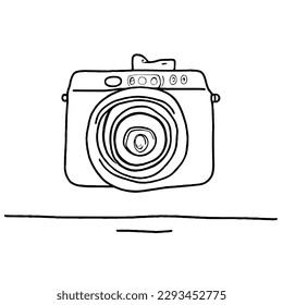 Camera Vector Icon Minimal Line Art 