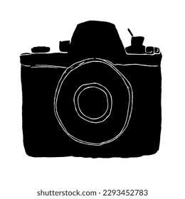 Camera Vector Icon Minimal Line Art 