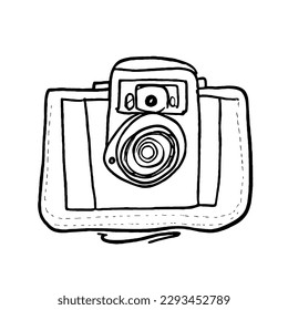 Camera Vector Icon Minimal Line Art 