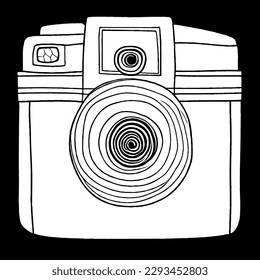 Camera Vector Icon Minimal Line Art 