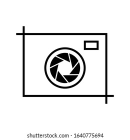 Camera vector icon on white background