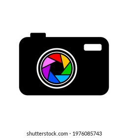 Camera vector icon on white background