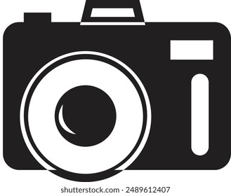Camera vector icon on white background.	