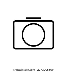 Camera Vector Icon, Outline style, isolated on white Background.