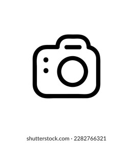 Camera Vector Icon, Outline style, isolated on white Background.