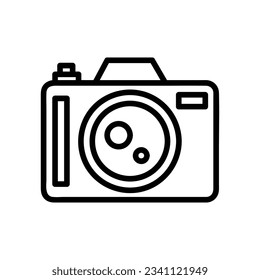 Camera Vector icon, Outline style, isolated on white Background.