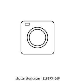 Camera vector icon. Photo line vector icon for websites and mobile minimalistic flat design.