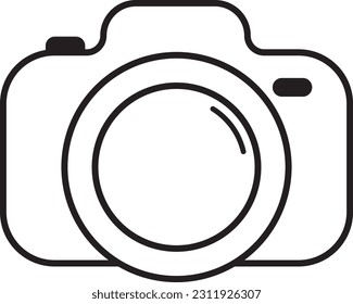 Camera vector icon. Photo line vector icon minimalistic flat design