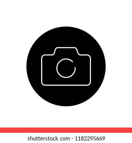 Camera vector icon, photo symbol. Simple flat design for web or mobile app