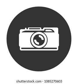camera vector icon, photography camera sign