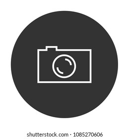 camera vector icon, photography camera sign