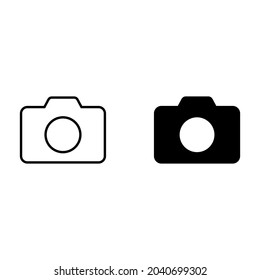 Camera vector Icon. photography symbol