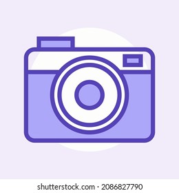 icono del vector de cámara, símbolo de fotografía. Ilustración vectorial plana moderna y simple para sitio web o aplicación móvil