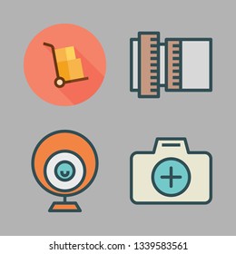 camera vector icon set