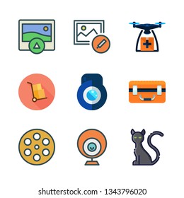 camera vector icon set