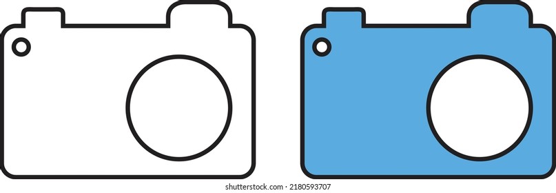 Camera vector icon set . photo camera icon. camera photography icon.