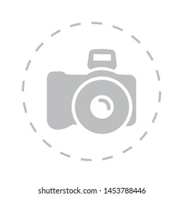 A camera vector icon. The sign of a camera. The symbol of a camera.
