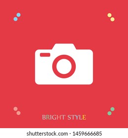 A camera vector icon. The sign of a camera. The symbol of a camera.