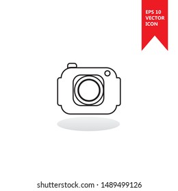 A camera vector icon. The sign of a camera. The symbol of a camera