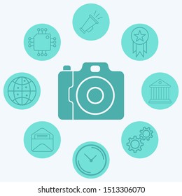 Camera vector icon sign symbol