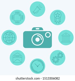 Camera vector icon sign symbol