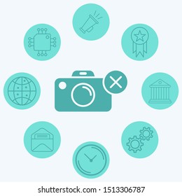 Camera vector icon sign symbol