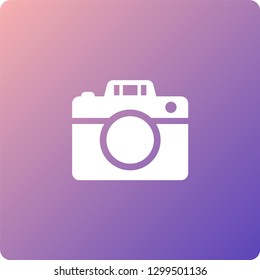 camera vector icon. camera single web icon on trendy gradient