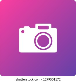 camera vector icon. camera single web icon on trendy gradient