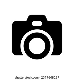 Camera vector icon in solid style