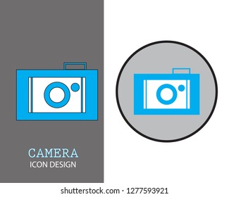 Camera vector icon, stock vector illustration flat design style