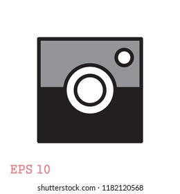 camera vector icon,pocket digital camera