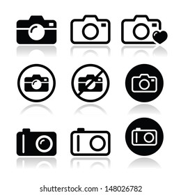 Camera vector icons set