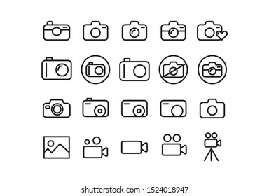 Camera vector icons set - Vector