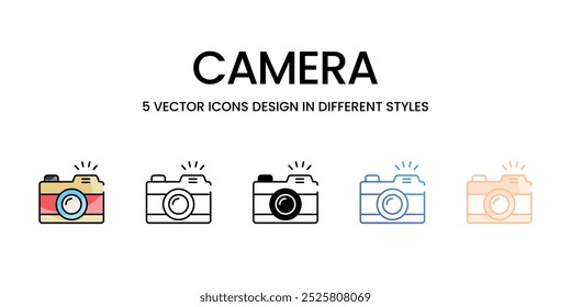 Camera vector icons set stock illustration