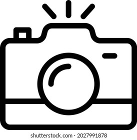 camera vector illustration isolated on a transparent background . colour vector icons for concept or web graphics.
