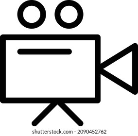 ilustración vectorial de cámara aislada en un fondo transparente. iconos vectoriales de trazo para el concepto o gráficos web.