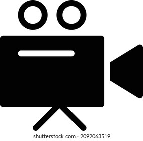 camera vector illustration isolated on a transparent background. glyph vector icons for concept or web graphics.