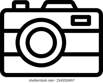 camera vector illustration isolated on a transparent background. stroke vector icons for concept or web graphics.