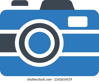 camera vector illustration isolated on a transparent background. glyph vector icons for concept or web graphics.