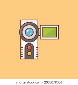 camera Vector illustration on a transparent background. Premium quality symbols. Vector Line Flat color  icon for concept and graphic design.