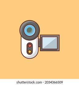 camera Vector illustration on a transparent background. Premium quality symbols. Vector Line Flat color  icon for concept and graphic design.
