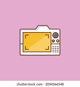 camera Vector illustration on a transparent background. Premium quality symbols. Vector Line Flat color  icon for concept and graphic design.