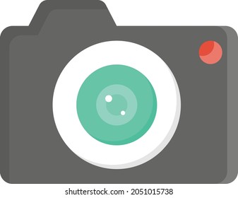 ilustración de cámara en un fondo transparente. Símbolos de calidad premium. Icono de color plano de línea vectorial para el concepto y el diseño gráfico.