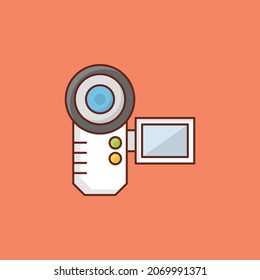 camera Vector illustration on a transparent background. Premium quality symbols. Vector Line Flat color  icon for concept and graphic design.