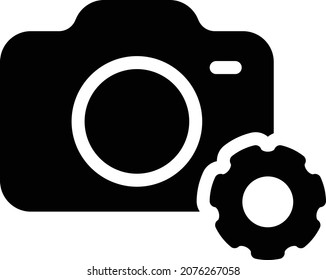 camera Vector illustration on a transparent background. Premium quality symbols. Stroke vector icon for concept and graphic design.
